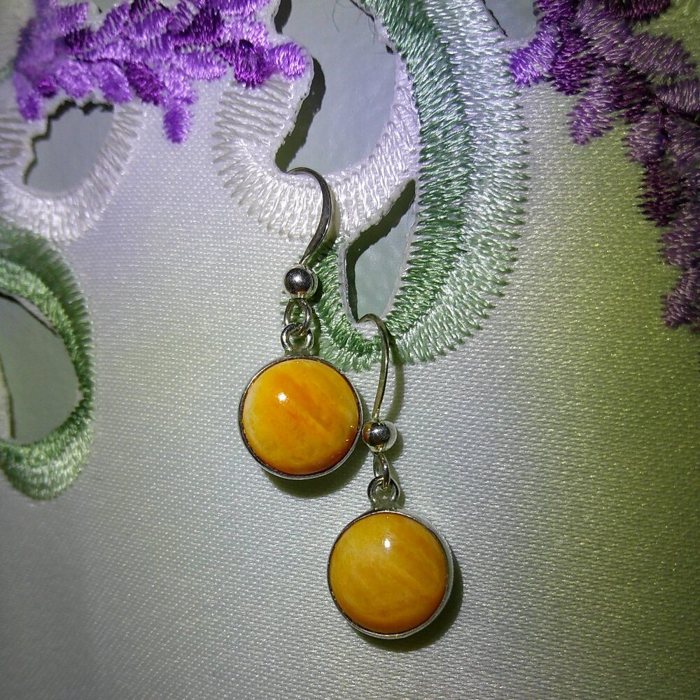 NEW Jay King Spiny Oyster Shell Round Drop Earrings Sterling Silver DTR HSN